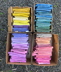 plant-dyed wool felt flower pins (new batch!)