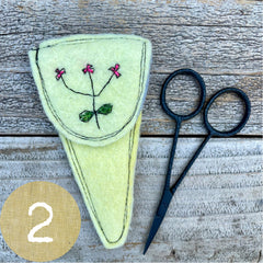 plant-dyed botanical scissor slips: yellows & greens
