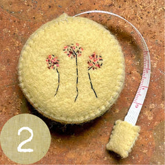 plant-dyed botanical tape measures: yellows & browns