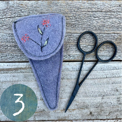 plant-dyed botanical scissor slips: blues, purples & browns