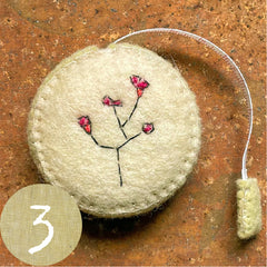 plant-dyed botanical tape measures: yellows & browns