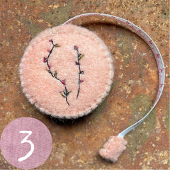 plant-dyed botanical tape measures: pinks & peaches