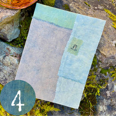 patchwork blue amulet extra large handbound journal