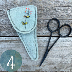 plant-dyed botanical scissor slips: blues, purples & browns