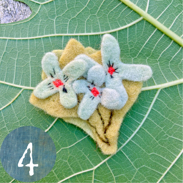 wool felt flower pins – kata golda handmade