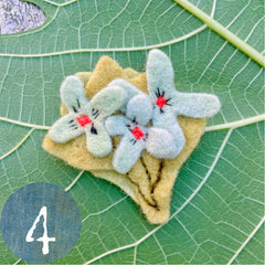 wool felt flower pins (new batch!)