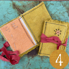 plant-dyed needle book with pocket