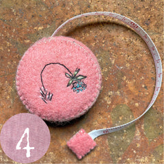 plant-dyed botanical tape measures: pinks & peaches