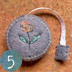plant-dyed botanical tape measures: blues, purples & greys