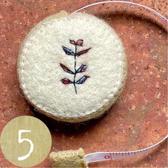 plant-dyed botanical tape measures: yellows & browns