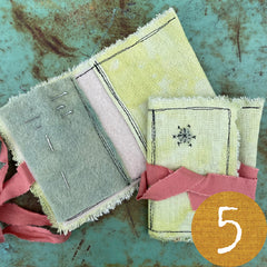 plant-dyed needle book with pocket