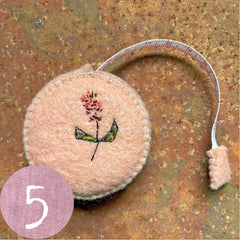 plant-dyed botanical tape measures: pinks & peaches