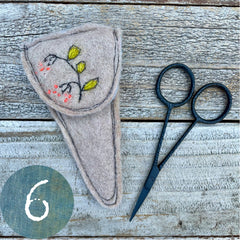 plant-dyed botanical scissor slips: blues, purples & browns