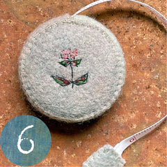 plant-dyed botanical tape measures: blues, purples & greys