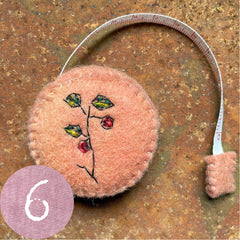 plant-dyed botanical tape measures: pinks & peaches