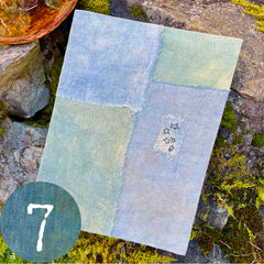 patchwork blue amulet extra large handbound journal