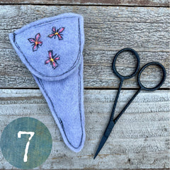 plant-dyed botanical scissor slips: blues, purples & browns