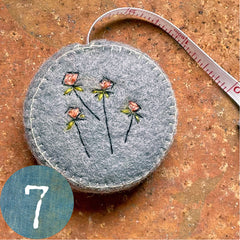 plant-dyed botanical tape measures: blues, purples & greys