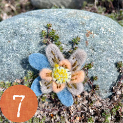 plant-dyed wool felt flower pins (new batch!)
