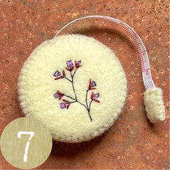 plant-dyed botanical tape measures: yellows & browns