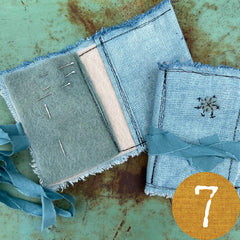 plant-dyed needle book with pocket
