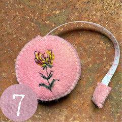 plant-dyed botanical tape measures: pinks & peaches