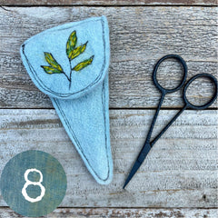 plant-dyed botanical scissor slips: blues, purples & browns