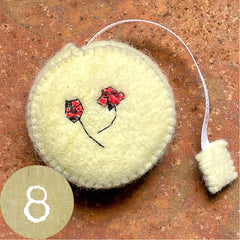 plant-dyed botanical tape measures: yellows & browns