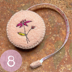 plant-dyed botanical tape measures: pinks & peaches