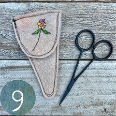 plant-dyed botanical scissor slips: blues, purples & browns