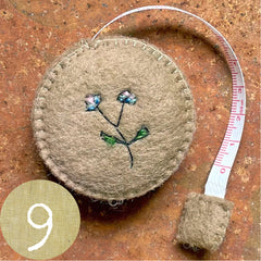 plant-dyed botanical tape measures: yellows & browns