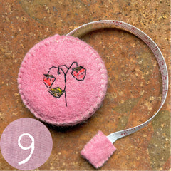 plant-dyed botanical tape measures: pinks & peaches