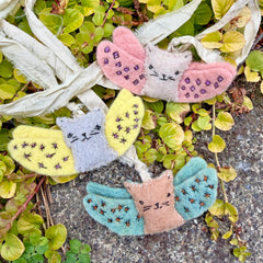 DIY angel kitty decorations