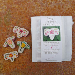 DIY floral uterus pins (fundraiser for planned parenthood)