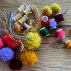 spring home-dyed treasure box for the stitcher