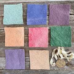 plant-dyed wool felt bundle