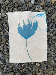 4" squares: plant-dyed 9oz organic cotton/hemp