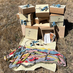 summer plant-dyed treasure box for the stitcher