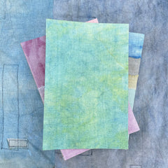 large plant-dyed handbound journal: patchwork & plain