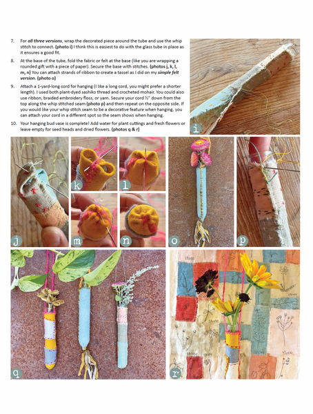 free sewing tutorial: hanging bud vase – kata golda handmade