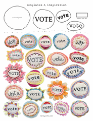 sewing tutorial: VOTE button