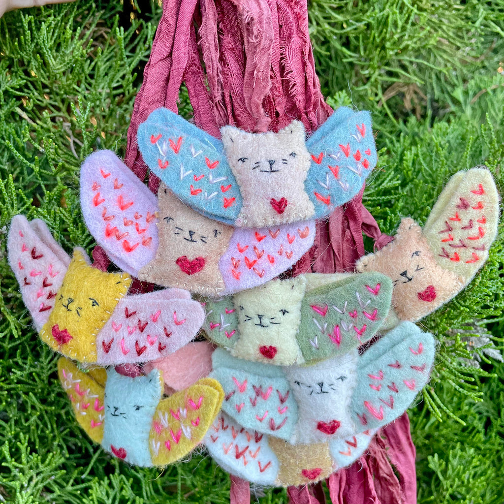 angel kitty ornament