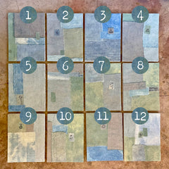 patchwork blue amulet extra large handbound journal