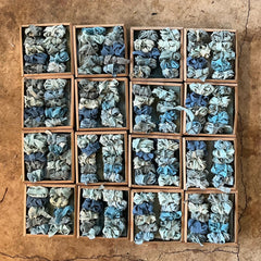 indigo plant-dyed treasure box for the stitcher