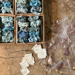 indigo plant-dyed treasure box for the stitcher