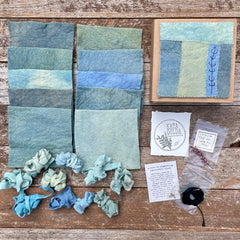 indigo plant-dyed treasure box for the stitcher