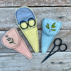 plant-dyed botanical scissor slips: yellows & greens