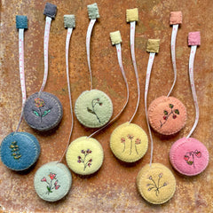 plant-dyed botanical tape measures: yellows & browns