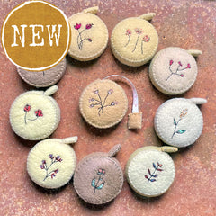 plant-dyed botanical tape measures: yellows & browns