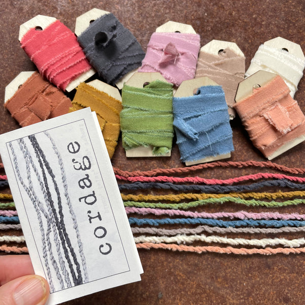beaded plant-dyed wool felt hearts on silk cordage – kata golda handmade
